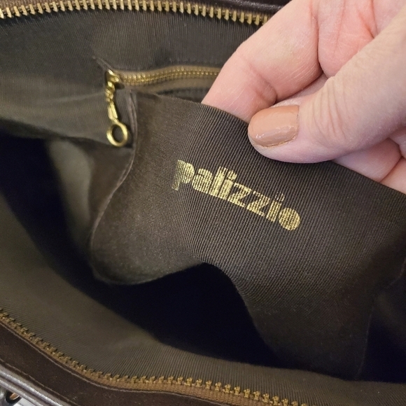 Vintage Palizzio Brown Leather Briefcase Style Handbag, classic - Picture 7 of 8